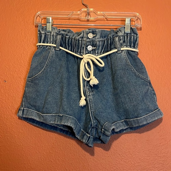 Pacsun Paperbag Waist Mom Shorts - Picture 3 of 15